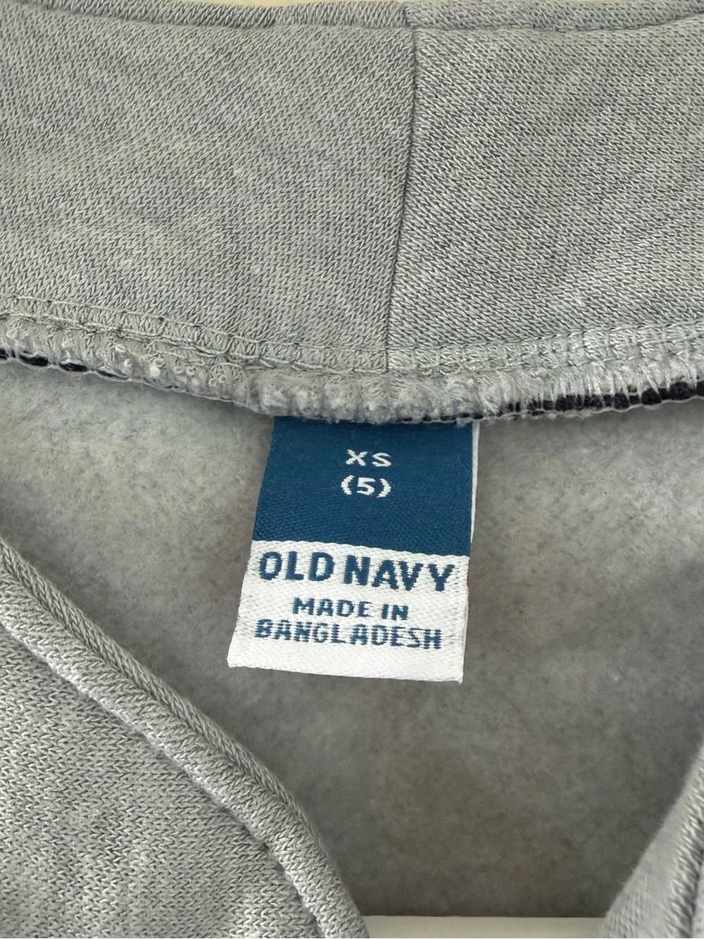 Old Navy Gray Baseball Jersey Top with Black Trim